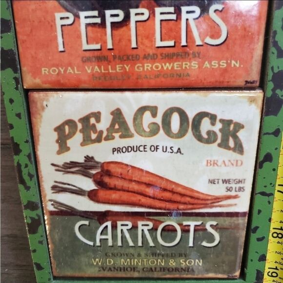 Wooden kitchen decor by Debbie DeWitt 20 LX 5 5w in green distresses wood paddle - Picture 9 of 11